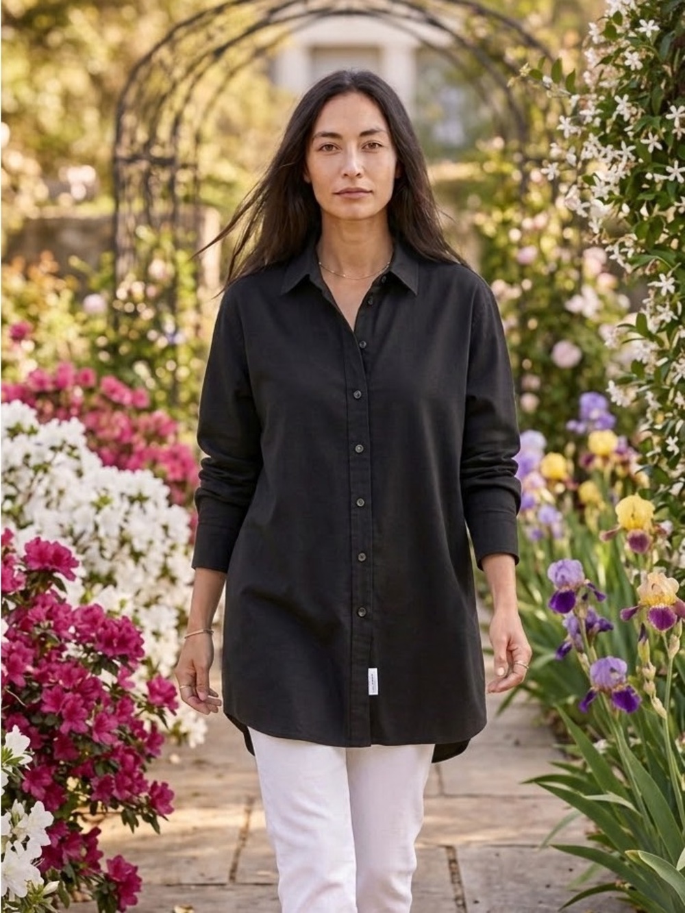 Frank & Eileen NWT ONESIZE Black Long Sleeve Top oversized fit